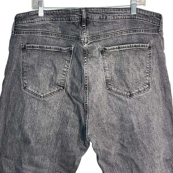 Old Navy High-Rise Vintage Slim Gray Jeans Size 18 Raw Hem Secret-Smooth Pockets - Picture 3 of 5